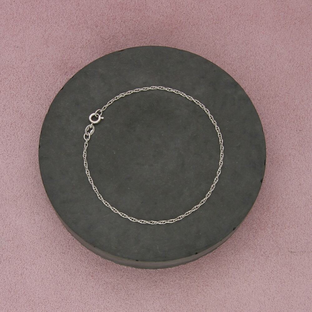james avery sterling silver light rope chain bracelet size 7.25in